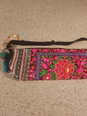 Boho Yoga mat bag with sling